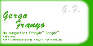 gergo franyo business card